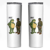 Funny Frog Bruh Resist Meme Skinny Tumbler Free Portland Oregon Political Satire - Wonder Print Shop