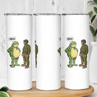 Funny Frog Bruh Resist Meme Skinny Tumbler Free Portland Oregon Political Satire - Wonder Print Shop