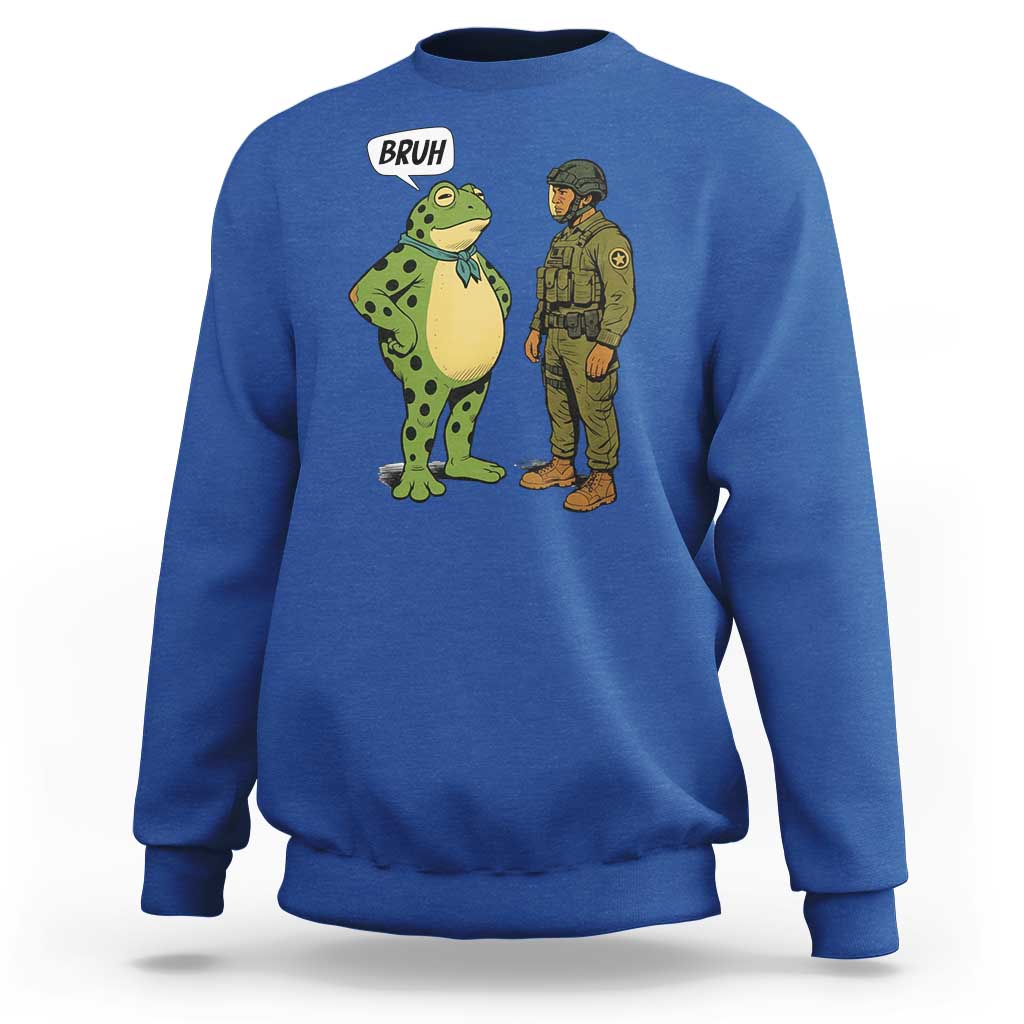Funny Frog Bruh Resist Meme Sweatshirt Free Portland Oregon Political Satire - Wonder Print Shop
