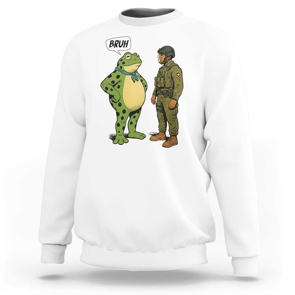 Funny Frog Bruh Resist Meme Sweatshirt Free Portland Oregon Political Satire - Wonder Print Shop