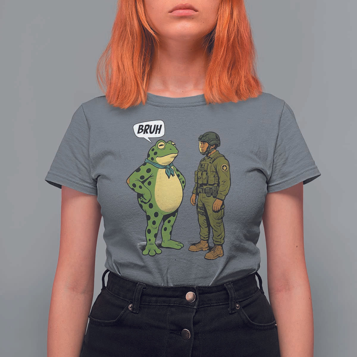 Funny Frog Bruh Resist Meme T Shirt For Women Free Portland Oregon Political Satire - Wonder Print Shop
