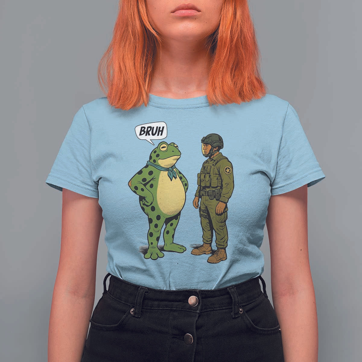 Funny Frog Bruh Resist Meme T Shirt For Women Free Portland Oregon Political Satire - Wonder Print Shop