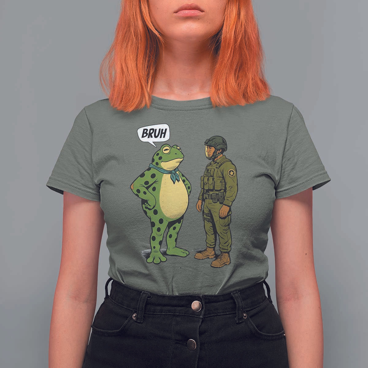 Funny Frog Bruh Resist Meme T Shirt For Women Free Portland Oregon Political Satire - Wonder Print Shop