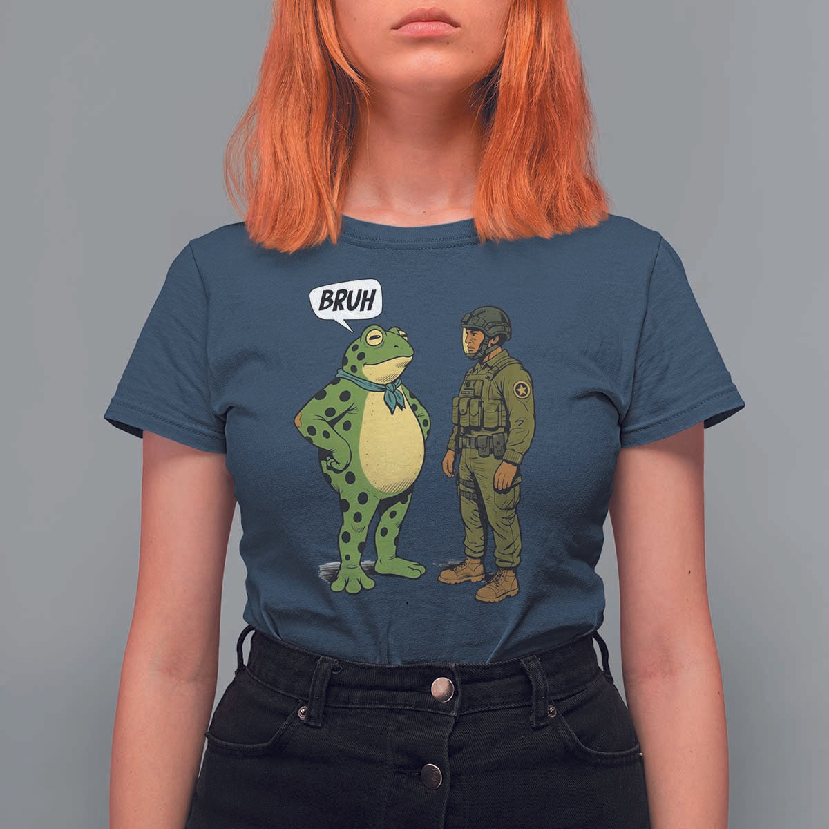 Funny Frog Bruh Resist Meme T Shirt For Women Free Portland Oregon Political Satire - Wonder Print Shop