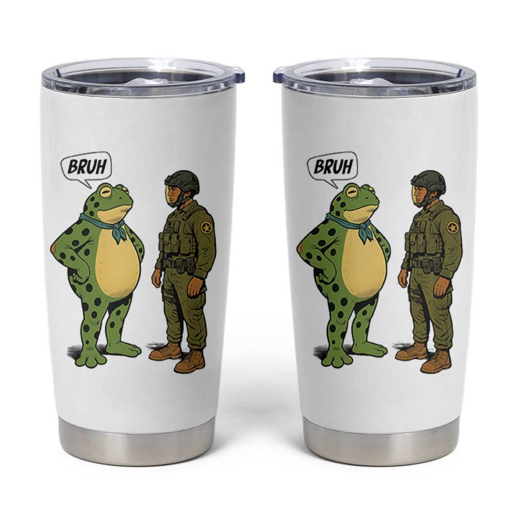 Funny Frog Bruh Resist Meme Tumbler Cup Free Portland Oregon Political Satire - Wonder Print Shop