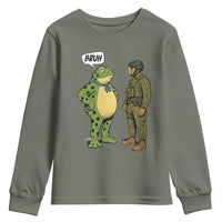 Funny Frog Bruh Resist Meme Youth Sweatshirt Free Portland Oregon Political Satire - Wonder Print Shop