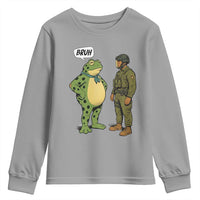 Funny Frog Bruh Resist Meme Youth Sweatshirt Free Portland Oregon Political Satire - Wonder Print Shop