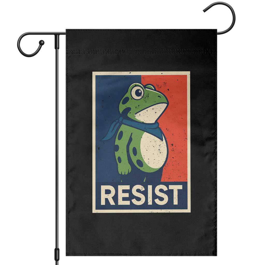 Portland 2025 Protest Garden Flag Frog Resist Against Pepper Spray - Wonder Print Shop