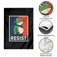Portland 2025 Protest Garden Flag Frog Resist Against Pepper Spray - Wonder Print Shop