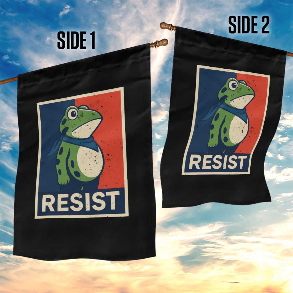 Portland 2025 Protest Garden Flag Frog Resist Against Pepper Spray - Wonder Print Shop