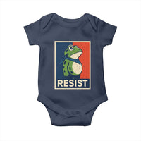 Portland 2025 Protest Baby Onesie Frog Resist Against Pepper Spray - Wonder Print Shop