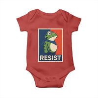 Portland 2025 Protest Baby Onesie Frog Resist Against Pepper Spray - Wonder Print Shop