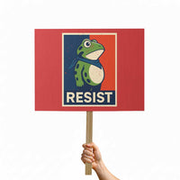 Portland 2025 Protest Protest Sign Frog Resist Against Pepper Spray - Wonder Print Shop