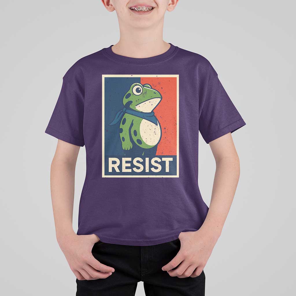 Portland 2025 Protest T Shirt For Kid Frog Resist Against Pepper Spray - Wonder Print Shop