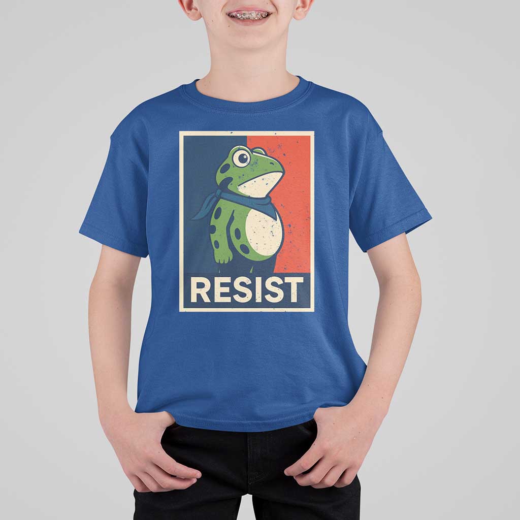 Portland 2025 Protest T Shirt For Kid Frog Resist Against Pepper Spray - Wonder Print Shop
