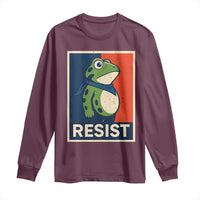 Portland 2025 Protest Long Sleeve Shirt Frog Resist Against Pepper Spray - Wonder Print Shop
