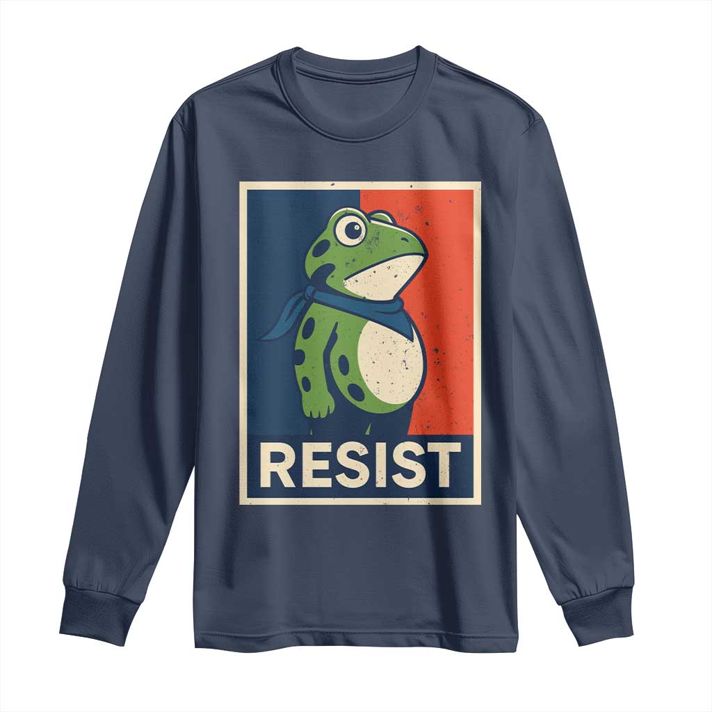 Portland 2025 Protest Long Sleeve Shirt Frog Resist Against Pepper Spray - Wonder Print Shop