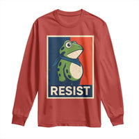 Portland 2025 Protest Long Sleeve Shirt Frog Resist Against Pepper Spray - Wonder Print Shop