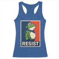 Portland 2025 Protest Racerback Tank Top Frog Resist Against Pepper Spray - Wonder Print Shop