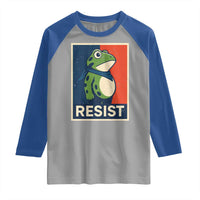 Portland 2025 Protest Raglan Shirt Frog Resist Against Pepper Spray - Wonder Print Shop