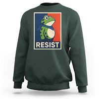 Portland 2025 Protest Sweatshirt Frog Resist Against Pepper Spray - Wonder Print Shop