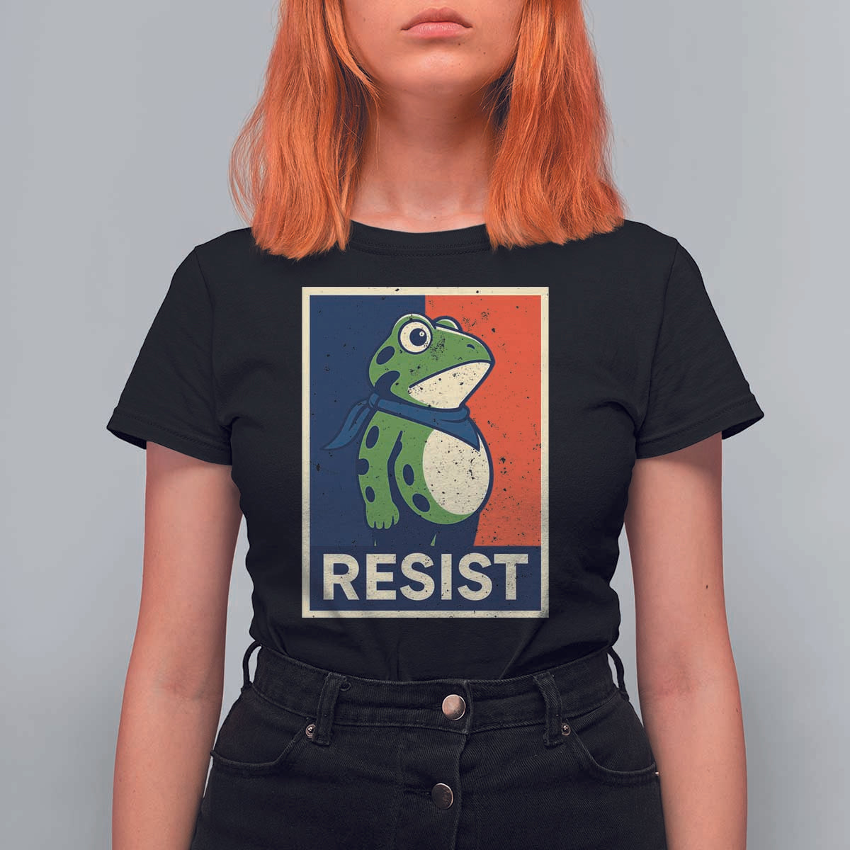 Portland 2025 Protest T Shirt For Women Frog Resist Against Pepper Spray - Wonder Print Shop