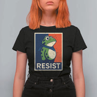 Portland 2025 Protest T Shirt For Women Frog Resist Against Pepper Spray - Wonder Print Shop