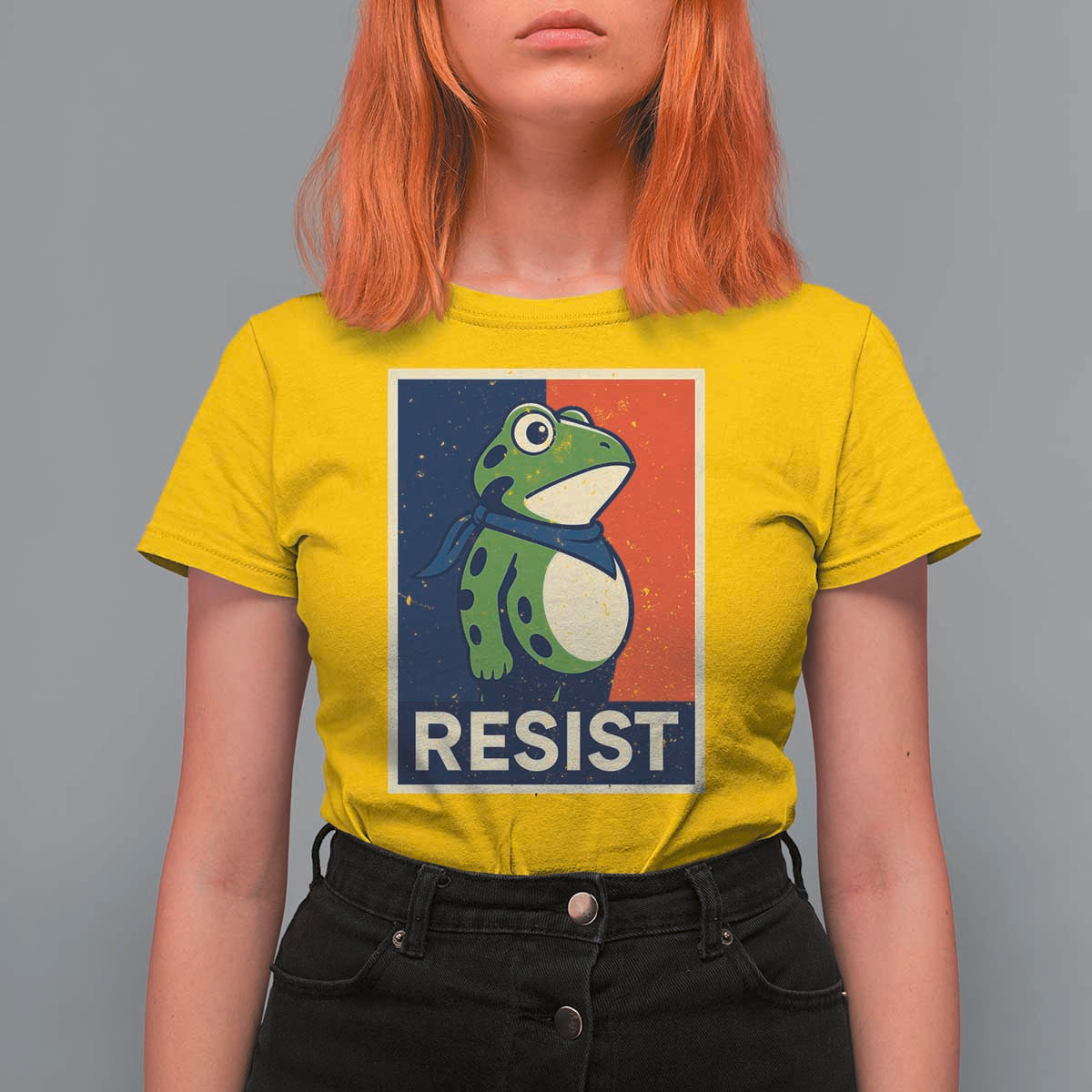 Portland 2025 Protest T Shirt For Women Frog Resist Against Pepper Spray - Wonder Print Shop