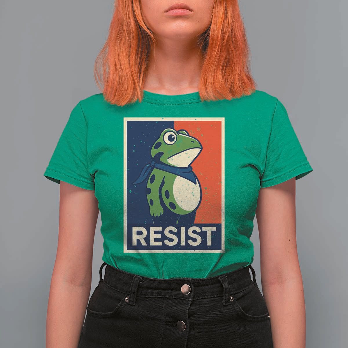 Portland 2025 Protest T Shirt For Women Frog Resist Against Pepper Spray - Wonder Print Shop