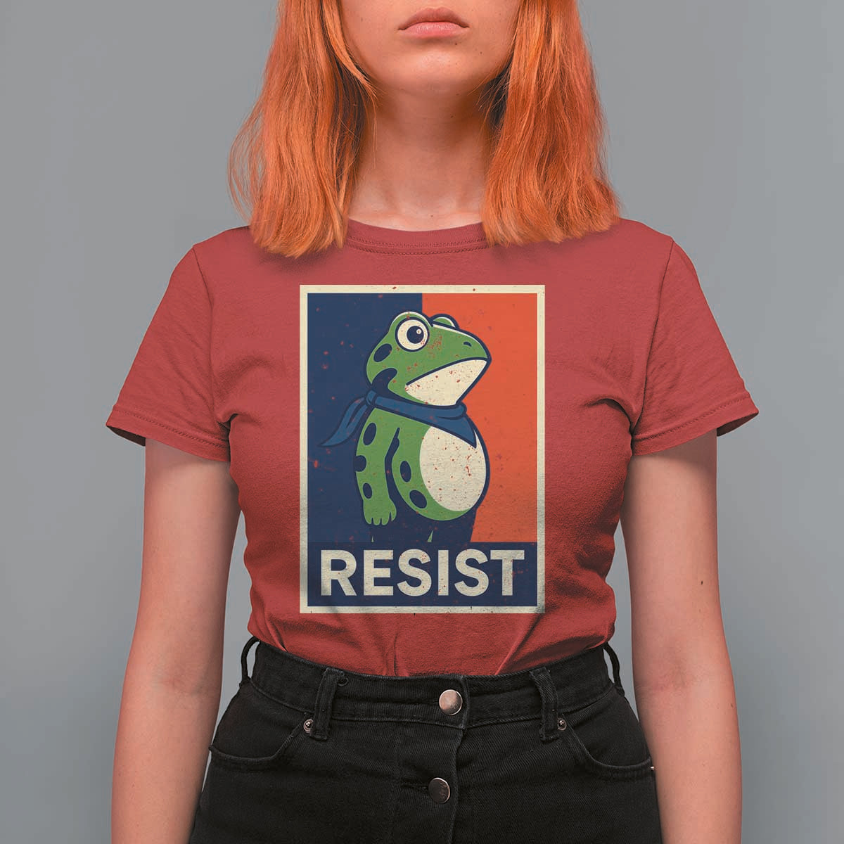Portland 2025 Protest T Shirt For Women Frog Resist Against Pepper Spray - Wonder Print Shop
