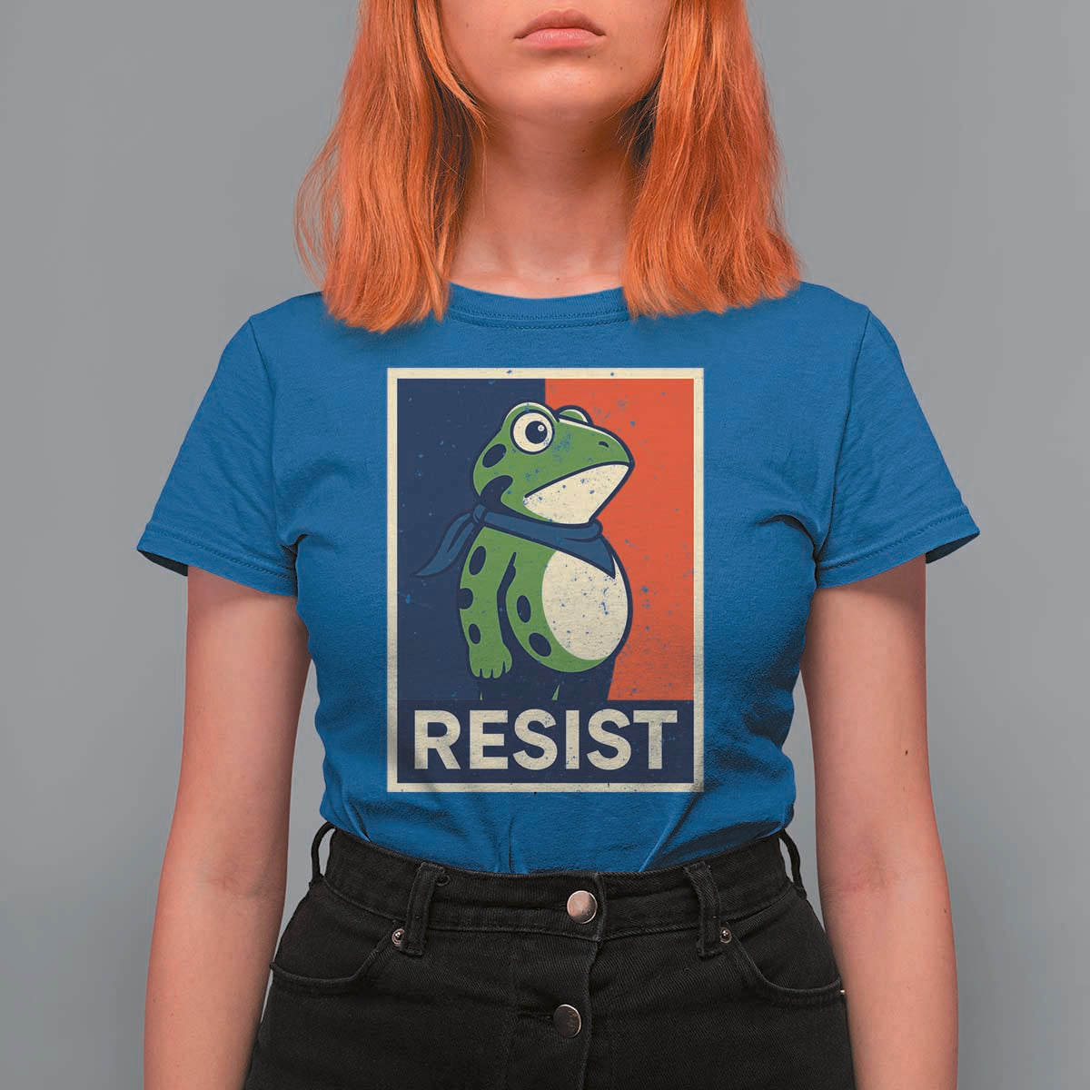 Portland 2025 Protest T Shirt For Women Frog Resist Against Pepper Spray - Wonder Print Shop