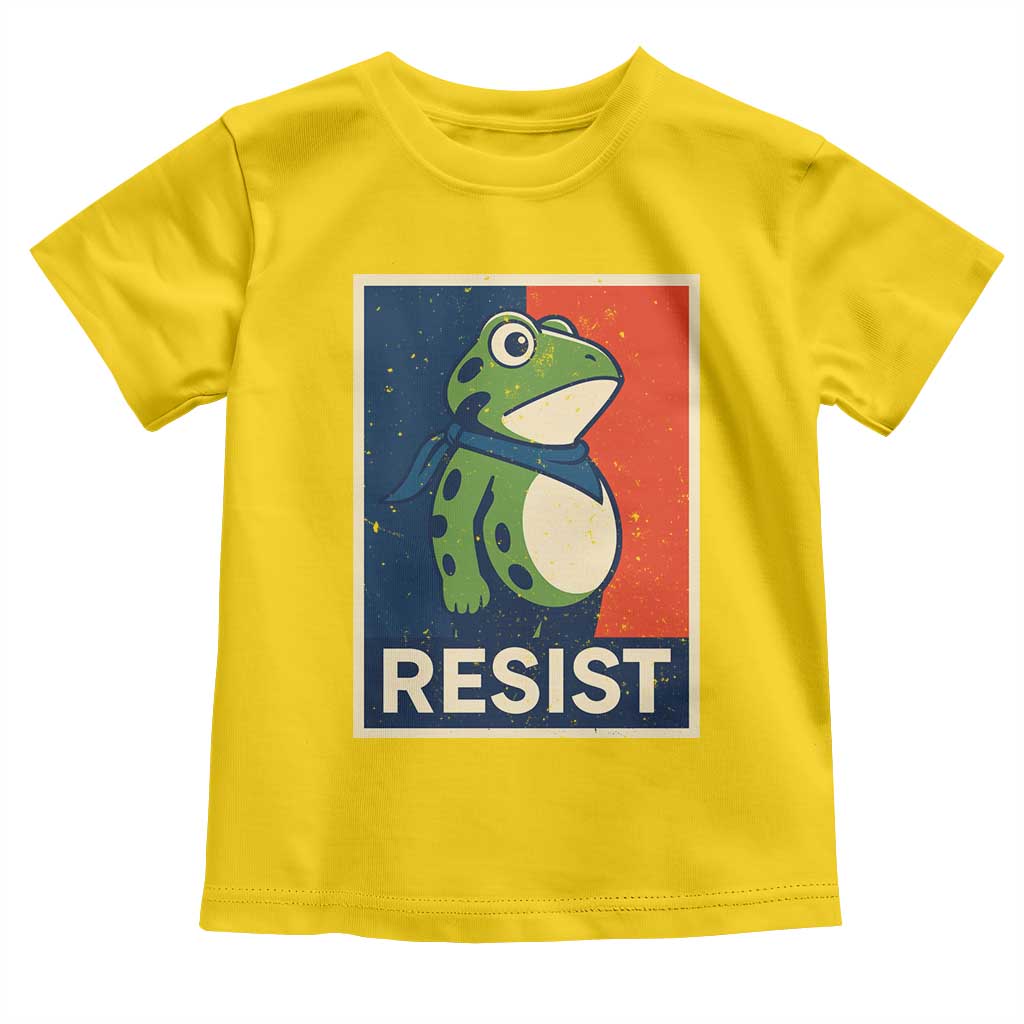 Portland 2025 Protest Toddler T Shirt Frog Resist Against Pepper Spray - Wonder Print Shop
