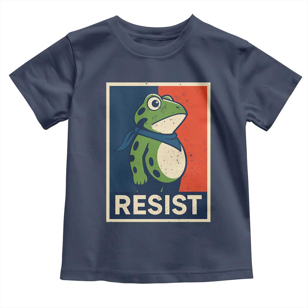 Portland 2025 Protest Toddler T Shirt Frog Resist Against Pepper Spray - Wonder Print Shop