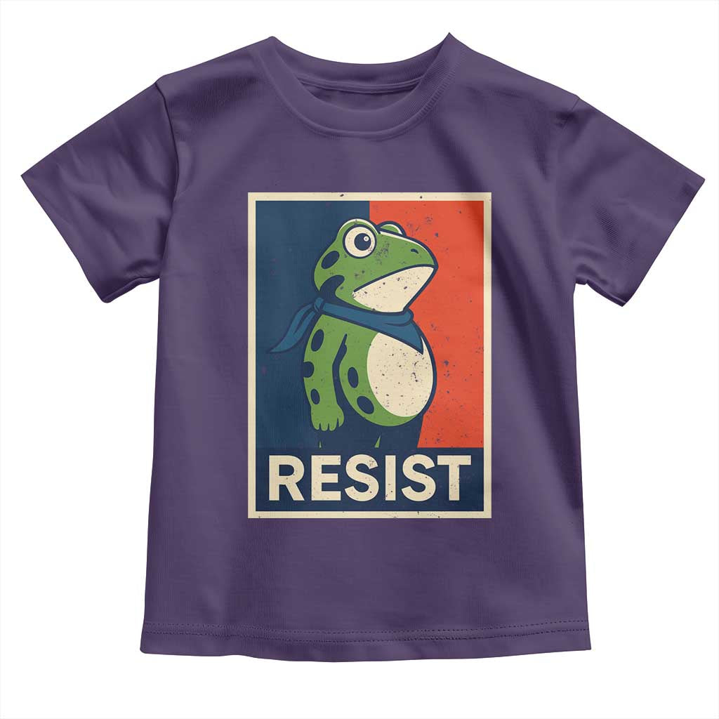 Portland 2025 Protest Toddler T Shirt Frog Resist Against Pepper Spray - Wonder Print Shop