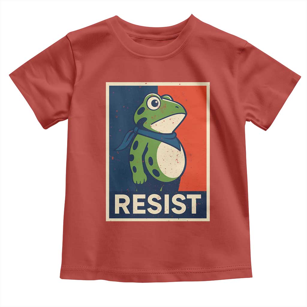 Portland 2025 Protest Toddler T Shirt Frog Resist Against Pepper Spray - Wonder Print Shop