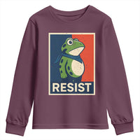 Portland 2025 Protest Youth Sweatshirt Frog Resist Against Pepper Spray - Wonder Print Shop