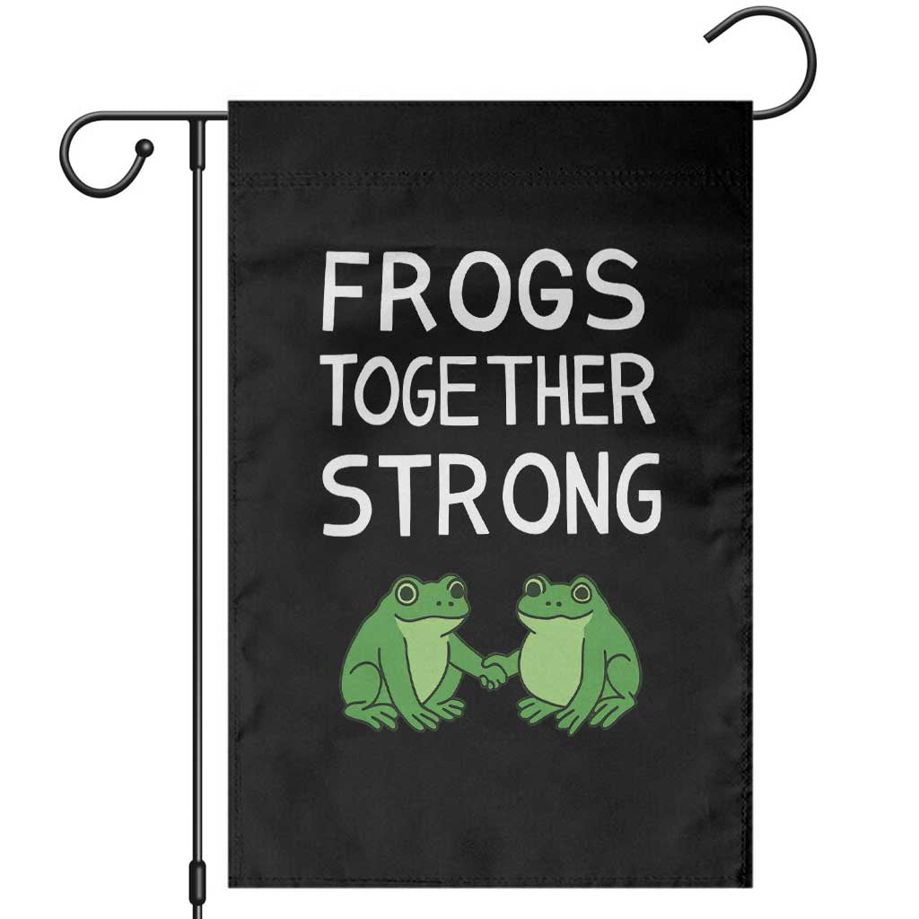 Frogs Together Strong Garden Flag Free Portland Oregon Unity Meme - Wonder Print Shop