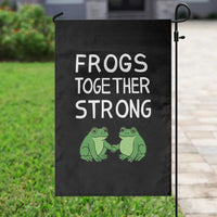 Frogs Together Strong Garden Flag Free Portland Oregon Unity Meme - Wonder Print Shop
