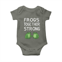 Frogs Together Strong Baby Onesie Free Portland Oregon Unity Meme - Wonder Print Shop
