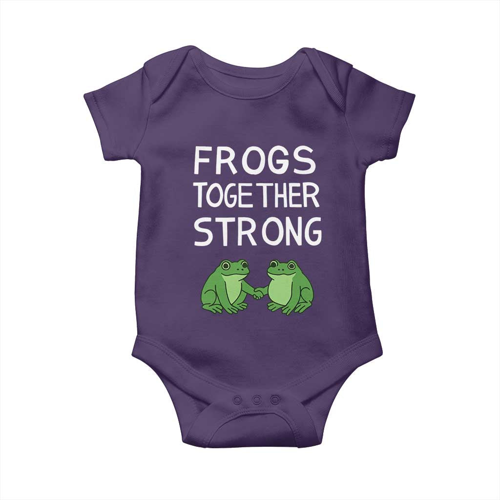 Frogs Together Strong Baby Onesie Free Portland Oregon Unity Meme - Wonder Print Shop