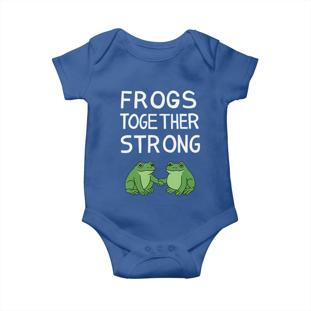 Frogs Together Strong Baby Onesie Free Portland Oregon Unity Meme - Wonder Print Shop