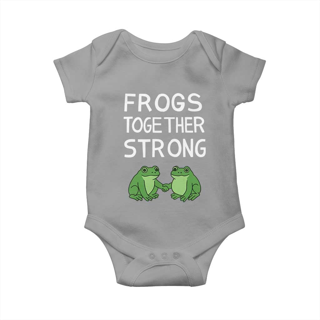 Frogs Together Strong Baby Onesie Free Portland Oregon Unity Meme - Wonder Print Shop