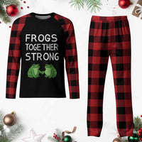 Frogs Together Strong Plaid Pajama Set Free Portland Oregon Unity Meme - Wonder Print Shop