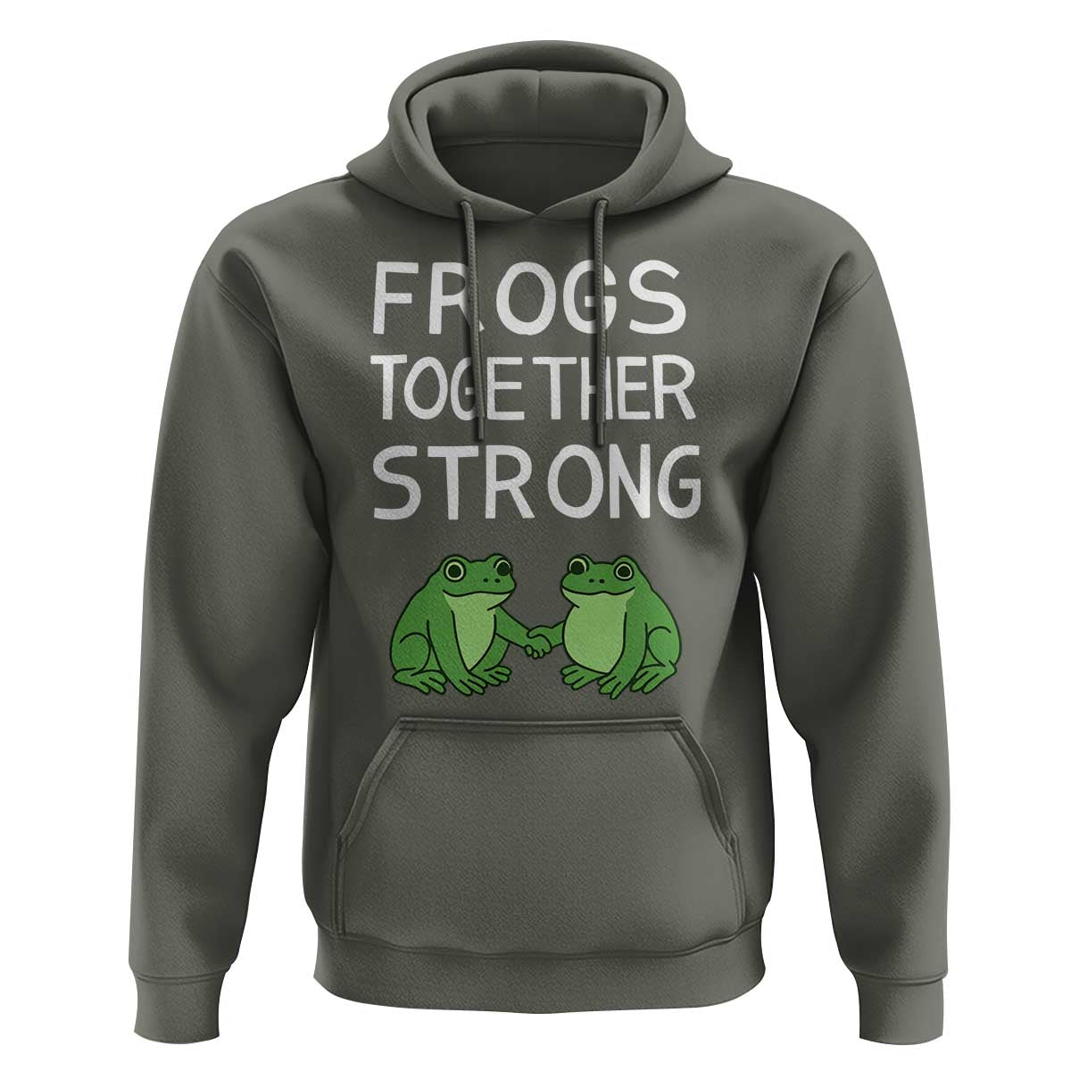 Frogs Together Strong Hoodie Free Portland Oregon Unity Meme - Wonder Print Shop
