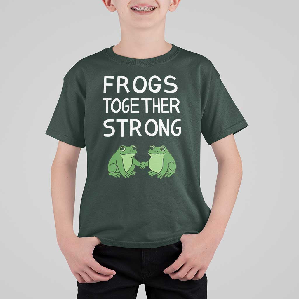 Frogs Together Strong T Shirt For Kid Free Portland Oregon Unity Meme - Wonder Print Shop