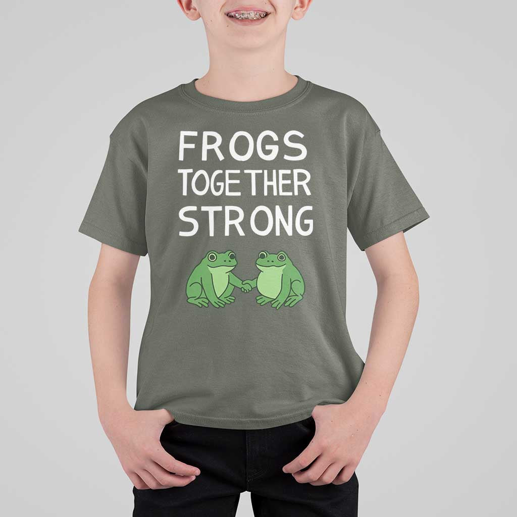 Frogs Together Strong T Shirt For Kid Free Portland Oregon Unity Meme - Wonder Print Shop