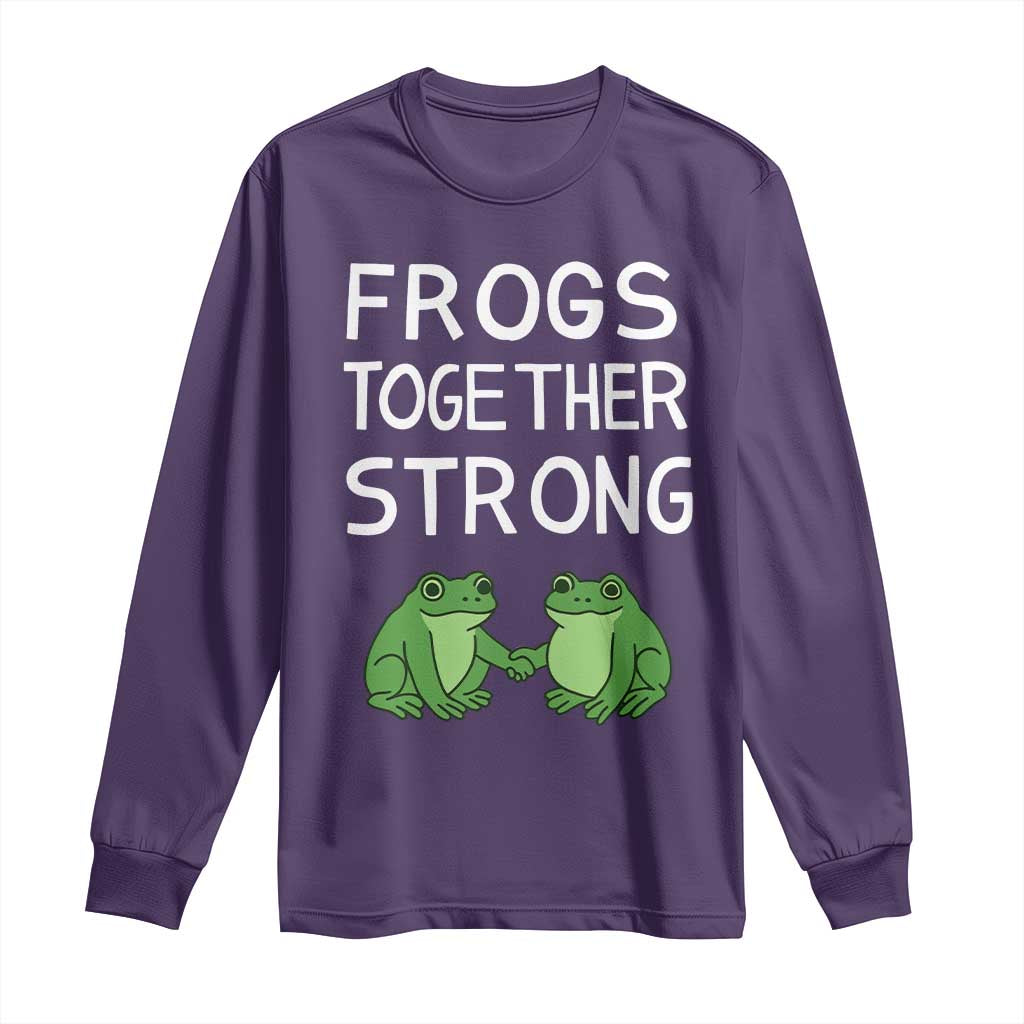 Frogs Together Strong Long Sleeve Shirt Free Portland Oregon Unity Meme - Wonder Print Shop