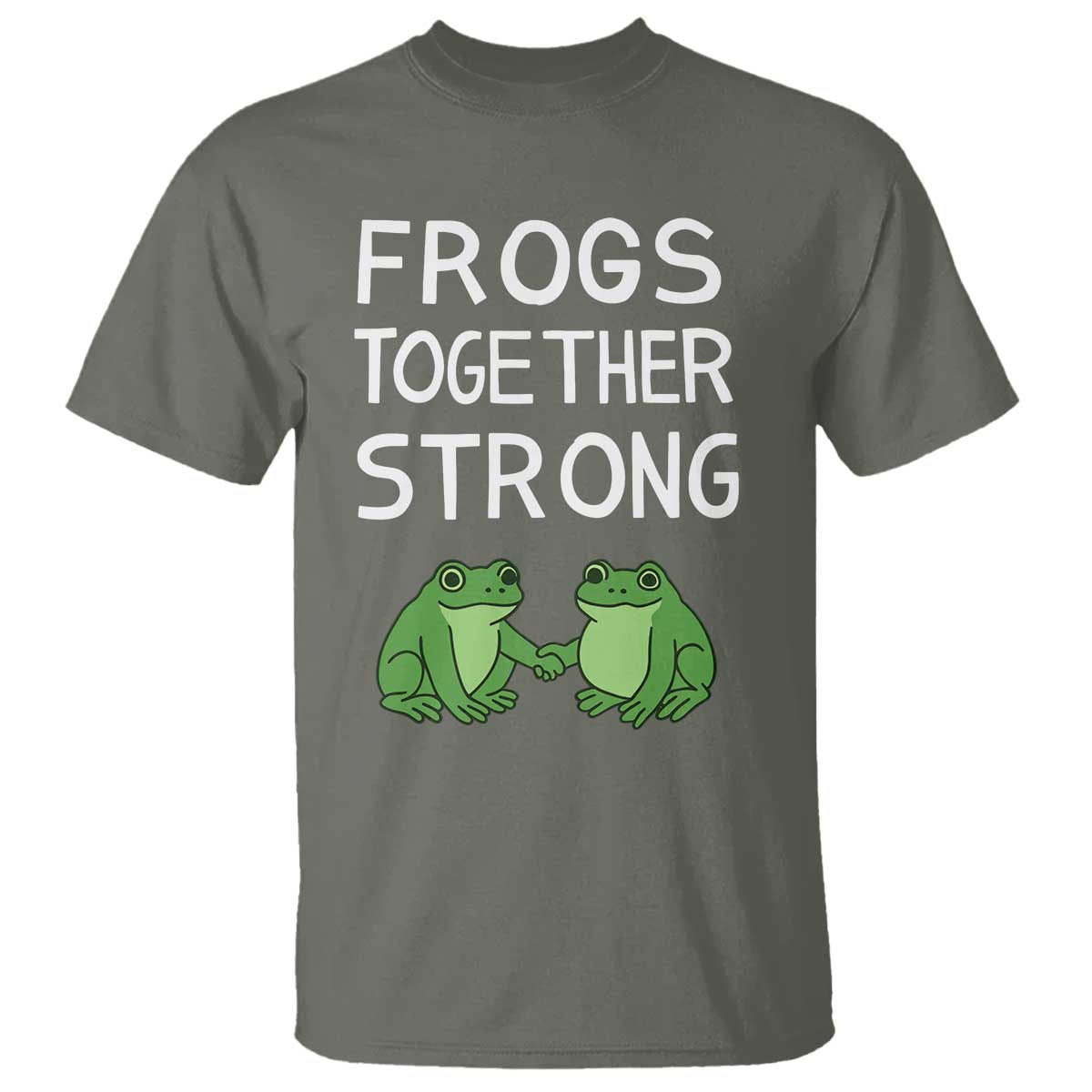 Frogs Together Strong T Shirt Free Portland Oregon Unity Meme - Wonder Print Shop