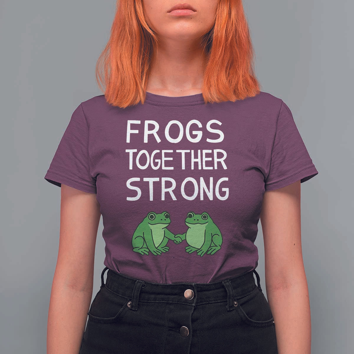 Frogs Together Strong T Shirt For Women Free Portland Oregon Unity Meme - Wonder Print Shop