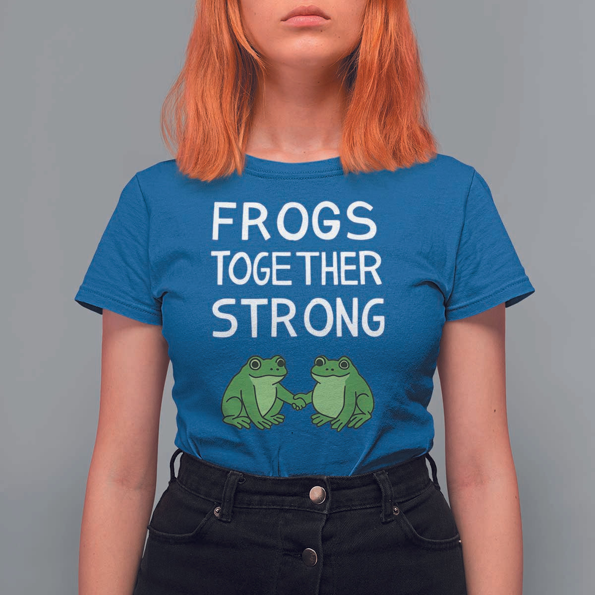 Frogs Together Strong T Shirt For Women Free Portland Oregon Unity Meme - Wonder Print Shop
